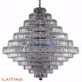 Style moderne clair grand cristal K9 lustre lustre lumière pendentif lampe